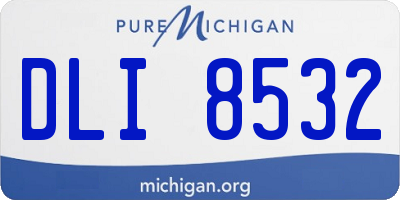 MI license plate DLI8532