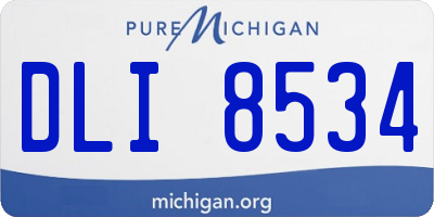 MI license plate DLI8534