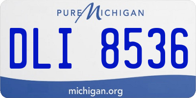 MI license plate DLI8536