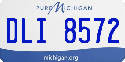 MI license plate DLI8572