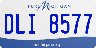 MI license plate DLI8577