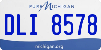 MI license plate DLI8578