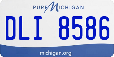 MI license plate DLI8586