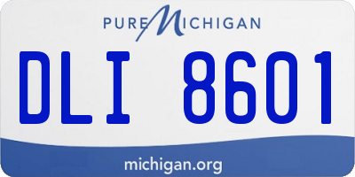 MI license plate DLI8601