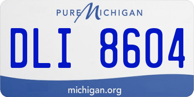 MI license plate DLI8604