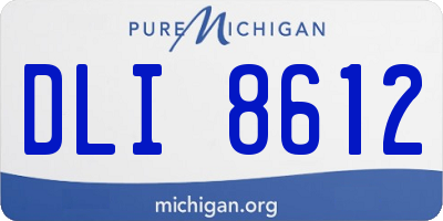 MI license plate DLI8612