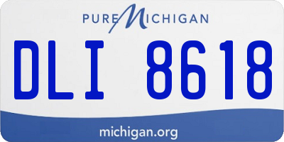 MI license plate DLI8618