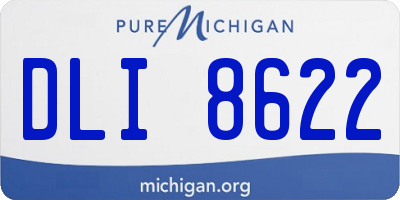 MI license plate DLI8622