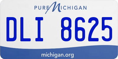 MI license plate DLI8625