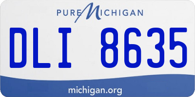 MI license plate DLI8635