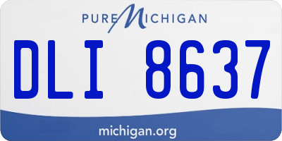 MI license plate DLI8637