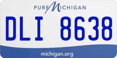 MI license plate DLI8638