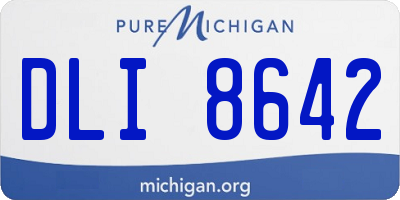MI license plate DLI8642