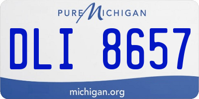 MI license plate DLI8657