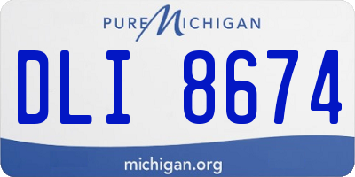 MI license plate DLI8674