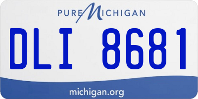 MI license plate DLI8681