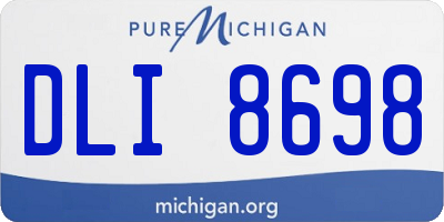 MI license plate DLI8698
