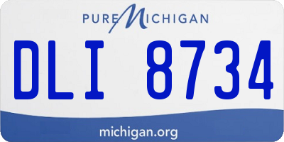 MI license plate DLI8734
