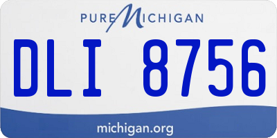 MI license plate DLI8756