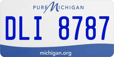 MI license plate DLI8787