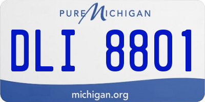 MI license plate DLI8801