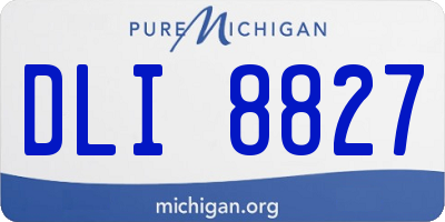 MI license plate DLI8827
