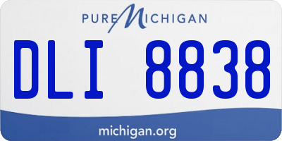 MI license plate DLI8838