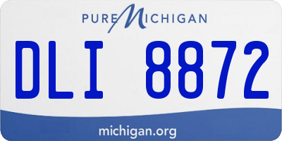 MI license plate DLI8872
