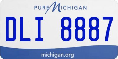 MI license plate DLI8887
