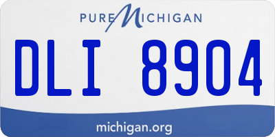MI license plate DLI8904