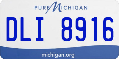 MI license plate DLI8916