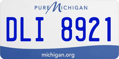 MI license plate DLI8921