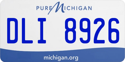 MI license plate DLI8926