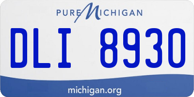 MI license plate DLI8930