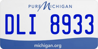 MI license plate DLI8933