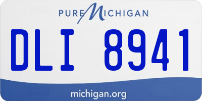 MI license plate DLI8941