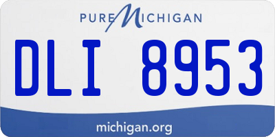 MI license plate DLI8953