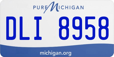 MI license plate DLI8958