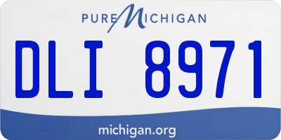 MI license plate DLI8971