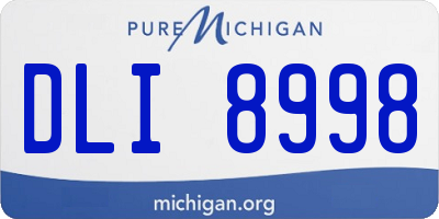 MI license plate DLI8998