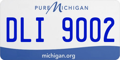 MI license plate DLI9002