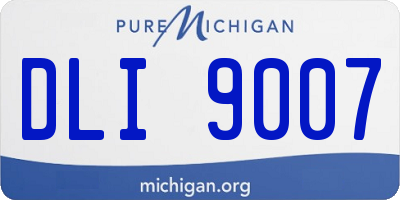 MI license plate DLI9007