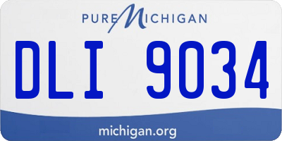 MI license plate DLI9034