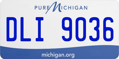 MI license plate DLI9036