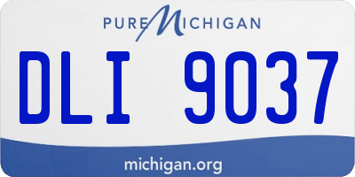 MI license plate DLI9037