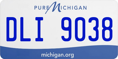 MI license plate DLI9038