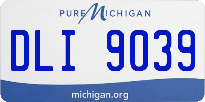 MI license plate DLI9039