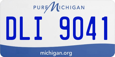 MI license plate DLI9041