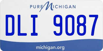 MI license plate DLI9087