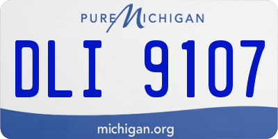 MI license plate DLI9107